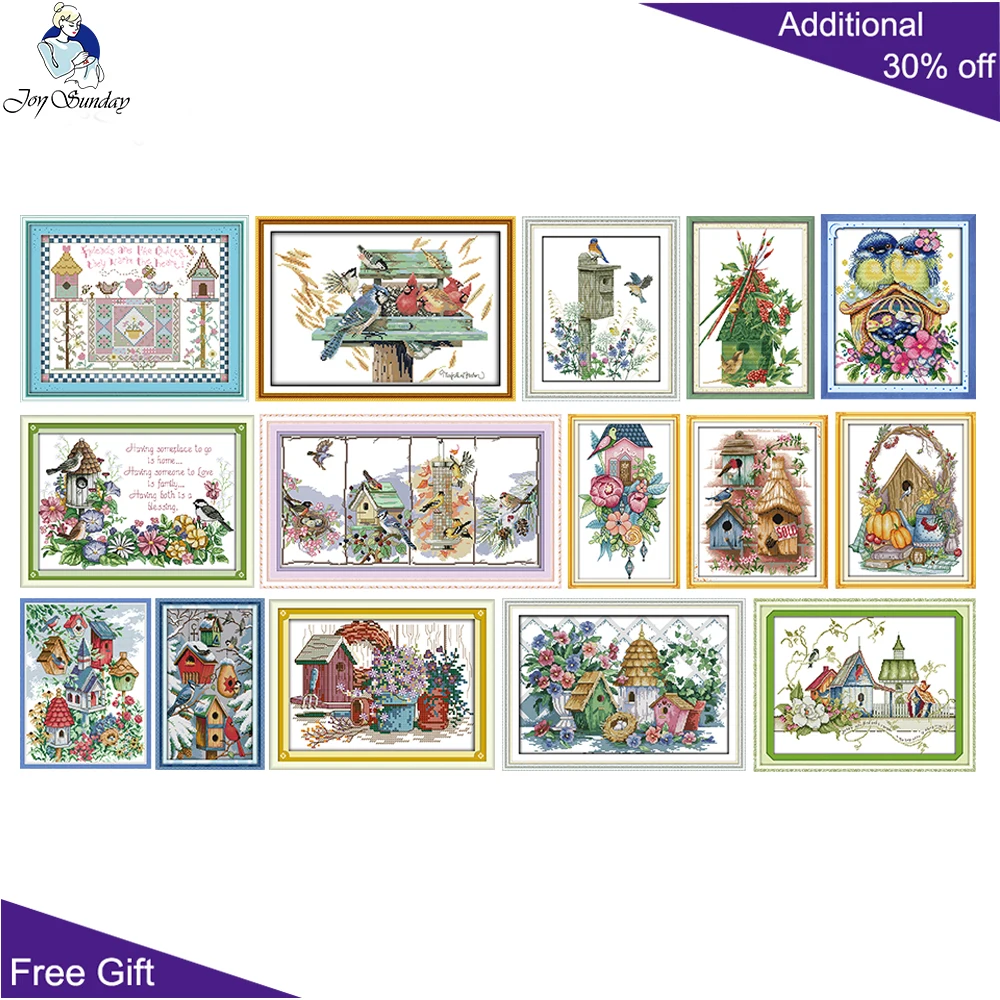 Joy Sunday Bird's Nest Home Decor, Cross Stitch C692 D110 D828 D853 DA047 DA178 DA518 DA572 DA574 F190 F655 F852 F931 FA128 J462
