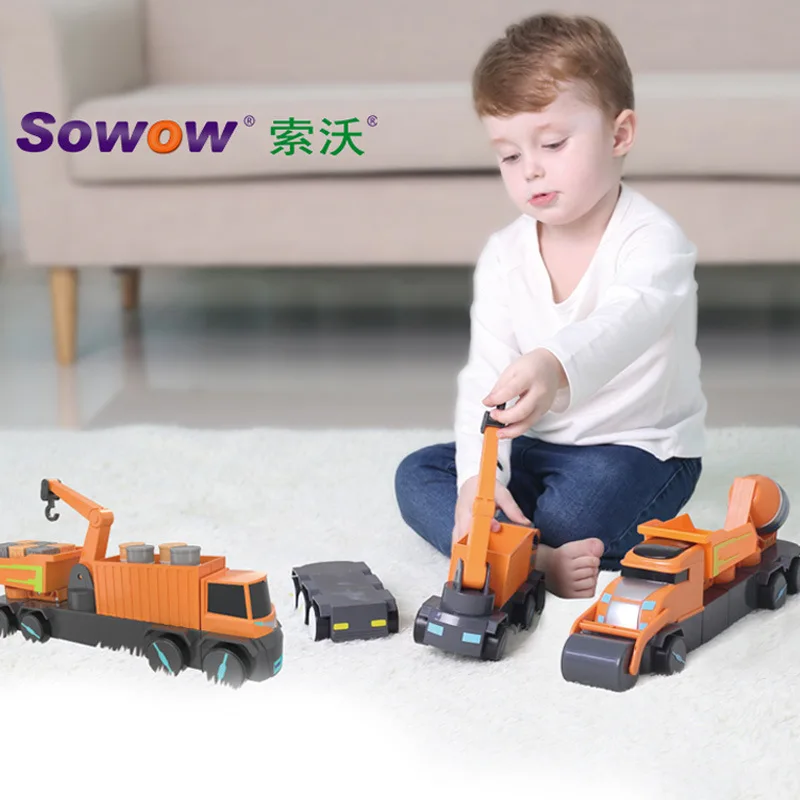 

Kosovo Flexible City Engineering Vehicle with Magnetic Launch Combination of Building Blocks Toy Car Boys And Girls Play House