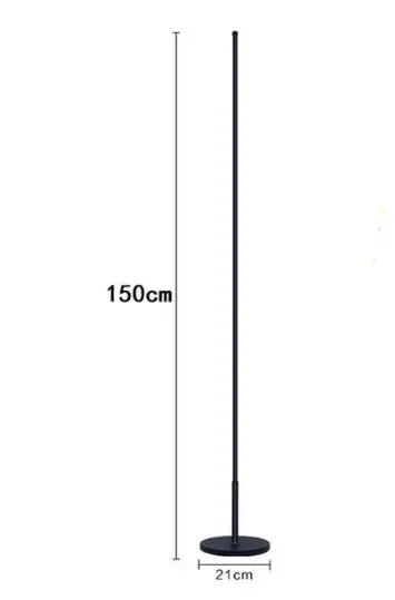 Современный минималистичный светодиодный Напольная Лампа в скандинавском стиле, стоячие лампы для гостиной, черные алюминиевые светильники, светильник-подставка для салона - Цвет абажура: floor lamp 20w