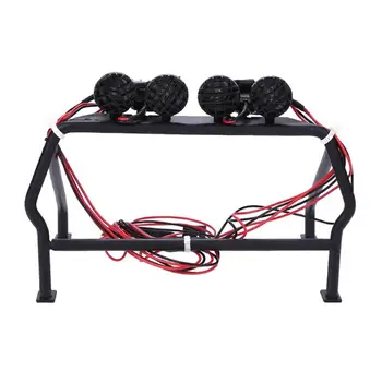 

RC 1/10 Metal Roll Cage Improving The Authenticity Of RC Vehicles Bucket with 6 LED Light Set Remote Car Parts Accessories