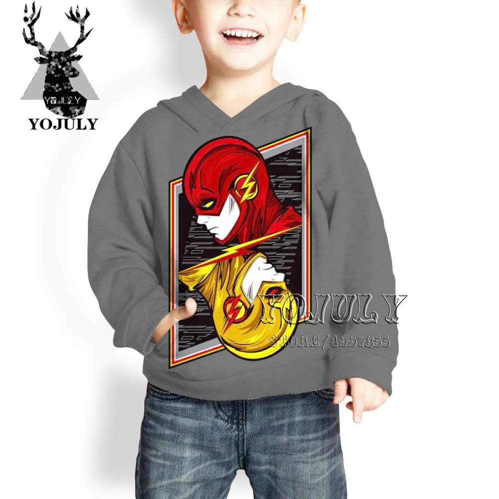 YOJULY The flash harajuku 3D Drucken lightning аниме Уличная пуловер для маленьких мальчиков и девочек подростков hiip hop Детская толстовка C93