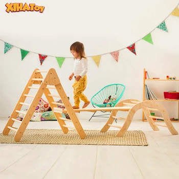wooden climbing frame indoor