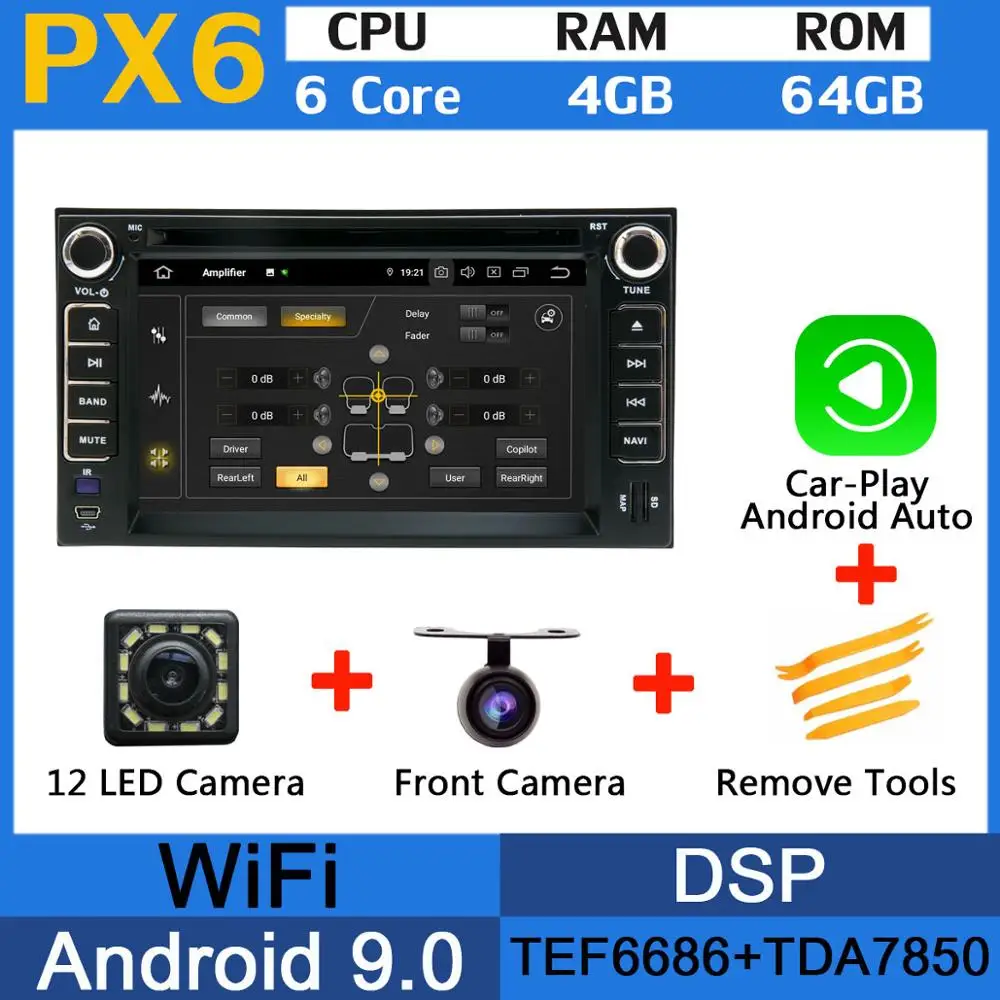 PX6-CarPlay Восьмиядерный 4G+ 64G Android 9,0 5 USB автомобильный DVD для Kia Picanto Magenta LOTZE Carnival R Grand Carnival VQ автомобильный Радио gps - Цвет: PX6-CarPlay