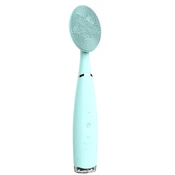 

Electric Facial Cleansing Brush Waterproof Silicone Pore Cleaner High Frequency Face Washing Massage Blackheads Removal