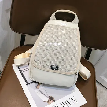 

Backpack Women 2020 New Korean Version of The Mini Rivet Small Backpack Fashion Soft Leather Ladies Travel Shoulder Bag Mochilas