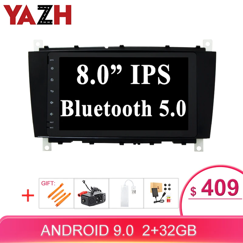 Яж 1 Din Авто радио для BENZ C Class CLC CLS W203 W209 C200 C350 CLK270 СБ Navi стерео с 8 0 &quotIPS Дисплей/Bluetooth