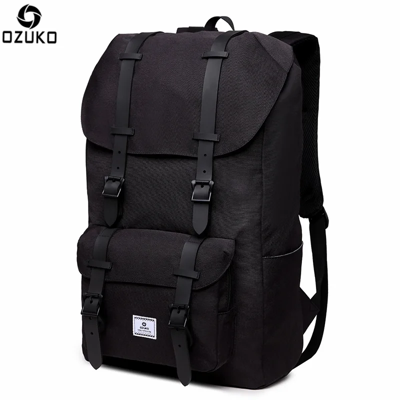 

Ozuko New Style Origional Backpack Men's Creative USB Charging Backpack Creative Oxford Cloth Backpack