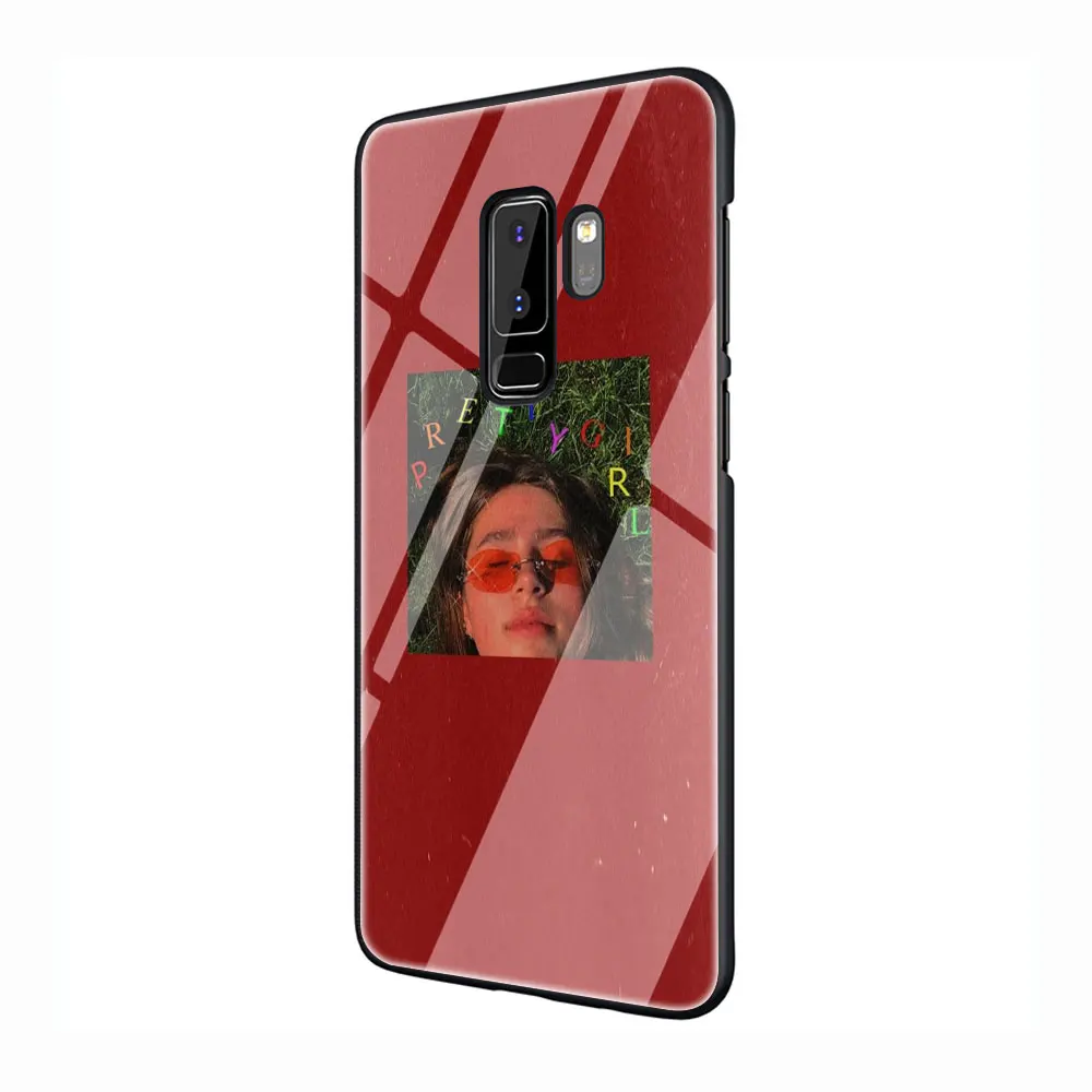 G9 EWAU модные billie eilish логотип Чехол из закаленного стекла для телефона для samsung S7 край S8 S9 S10 Note 8, 9, 10, плюс A10 20 30 40 50 60 70 - Цвет: G9