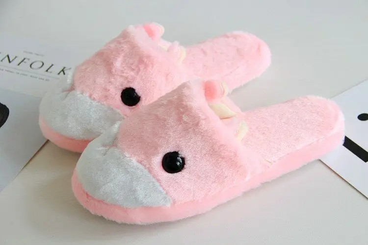 Hamsters Plush Slippers Cuddly Cartoon Animals Mouse Pink Brown Grey Indoor Floor Bath Shoes Women Men Couple Lovers Gift