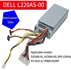 Alimentation pour ordinateur DELL D06S 660S V270S, petit châssis, H220AS 01, L220AS 00, 220W, nouveau 
