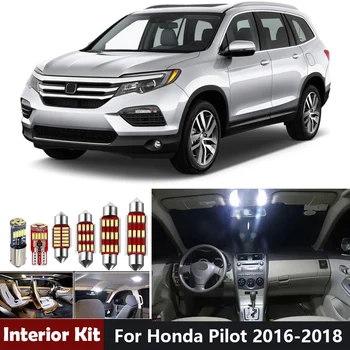 

12Pcs Canbus Error White Car Led Interior Light Bulbs Kit For Honda Pilot 2016 2017 2018 Trunk Vanity Mirror Door Lights