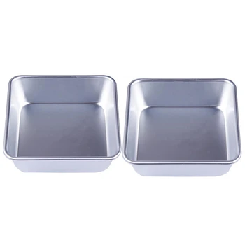 

2x 4 Inch /6 Inch Aluminum Alloy Mousse Square Cake Mold Cake Mould Bakeware Decorating Baking Tools