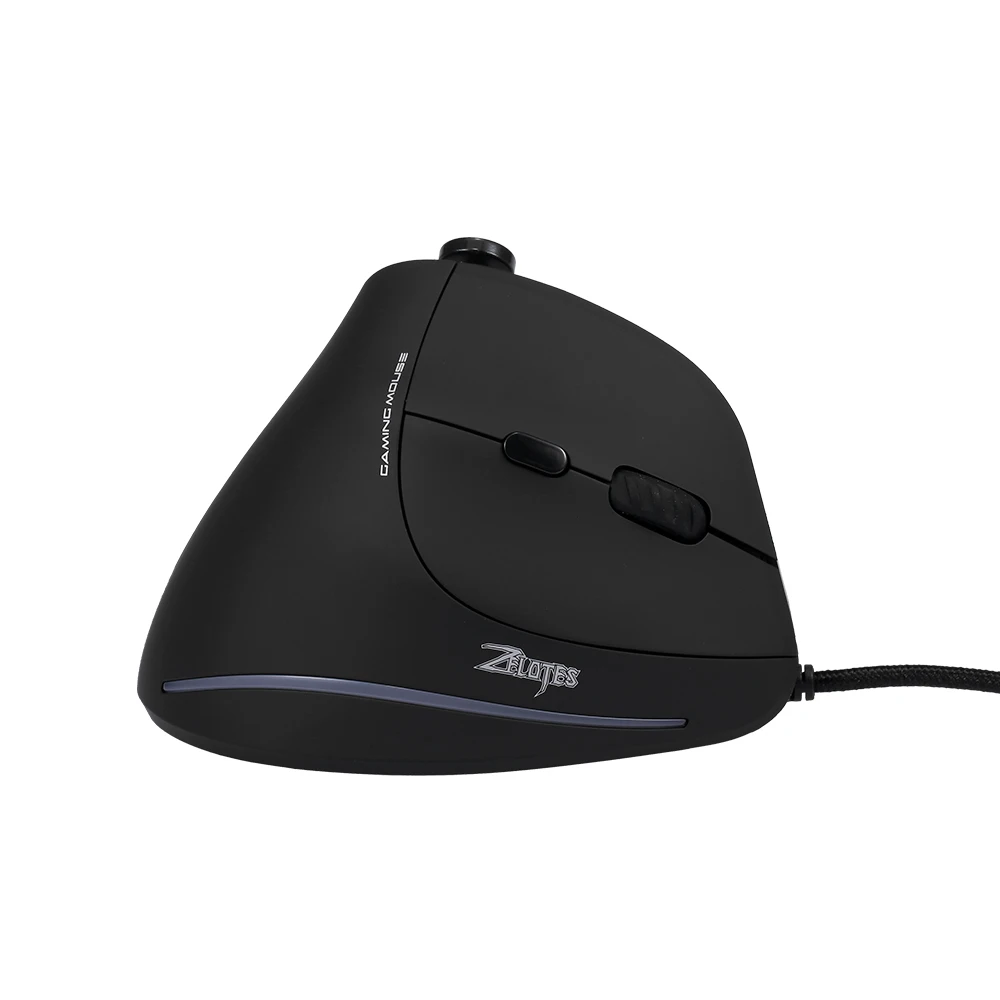 Zelotes C-18 Вертикальная Проводная игровая мышь 11 программируемых кнопок Регулируемый 10000 dpi лазерный двигатель RGB световая мышь геймер для ПК