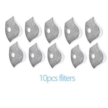 

10pcs Sport Cycling Face mask filters 5 Layers Activate Meltblown Replacement Dustproof Disposable Fit for Sport Reusable Mask