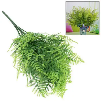 Artificial Plants Eucalyptus Grass Plastic Ferns Green Leaves Fake Flower Plant Wedding Home Decoration Table Decors dropship