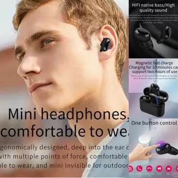 

A8 Bluetooth 5.0 Headset TWS Earbuds Wireless Earphones Twins 4D Stereo Waterproof Mini Headphones With Charging Box Ear Tips