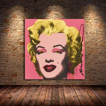 Shot Marilyns Pop Artwork by Andy Warhol Printed on Canvas 2