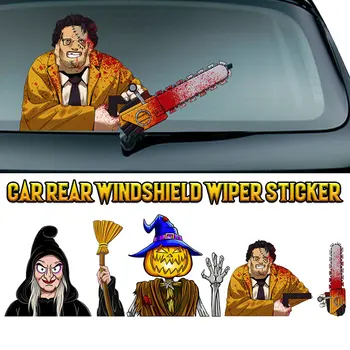 

2020 New Halloween Wiper Sticker Waterproof Removable Car Rear Windshield Horror Car Sticker Accessorries