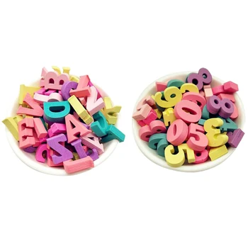 

Letters 100Pcs + Numbers 100Pcs Color Wooden Home Decoration Accessories DIY Crafts Name Fridge net