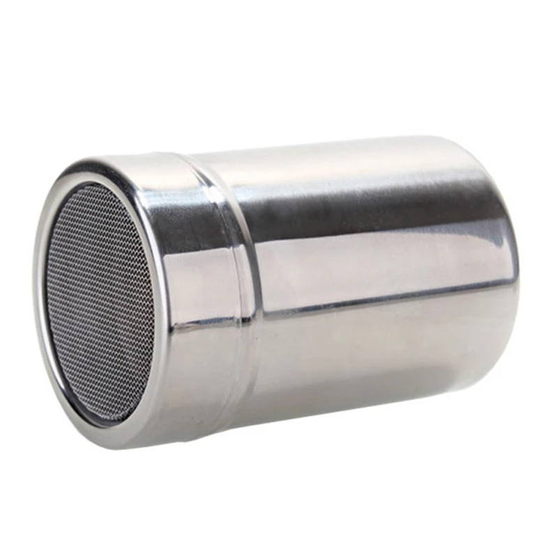 Small Large Size Stainless Steel Chocolate Shaker Icing Sugar Powder Flour Powder Cocoa Coffee Sifter Shaker with cover Bakeware