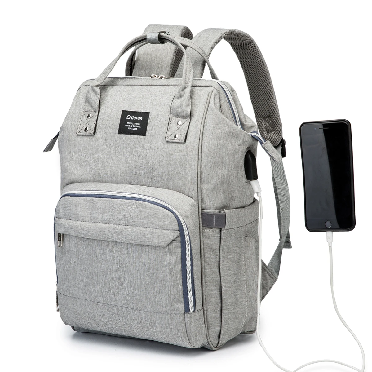 Рюкзак, сумка для подгузников, на молнии, с USB, большая емкость, дорожные рюкзаки, сумки для мам, водонепроницаемая детская коляска, сумка для подгузников