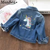 Menoea Girls Denim Outerwear 2022 New Autumn Style Kids Clothes Cartoon Coat Embroidery Children Horse Printed Clothing Jacket ► Photo 3/6