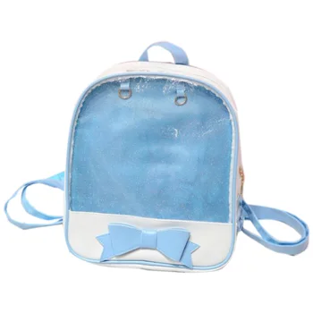 

Korean Women'S Backpack Fashion Bow Backpack Trend Simple Personality Transparent Backpack