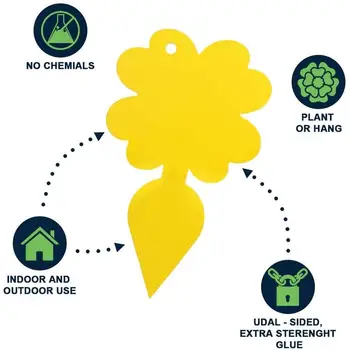 

12PCS Dual-Sided Yellow Sticky Pest Traps Non-toxic and Odorless Fruit Fly Trap Pest Control for Indoor/Outdoor Use for Plants