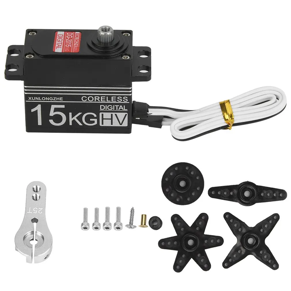 

15kg RC Digital Full Metal Gear Servo 60 degree continuous controllable rotation For RC Robots Crawler Model Car