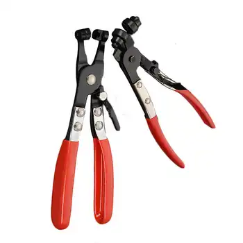 

2 Pcs Wide Flat Band Hose Clamp Plier & Cross Slotted Jaw Pliers R9J6