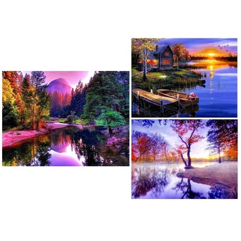 

1set 5D Diamond Painting Kits 12X16 Inches & 2 Pack Diy 5D Diamond Painting Kit Full Drill Painting Diamond Sticker