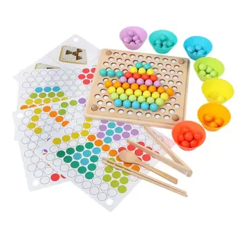 

Children Baby Multi-function Wooden Bead Puzzle Game Kids Educational Toy