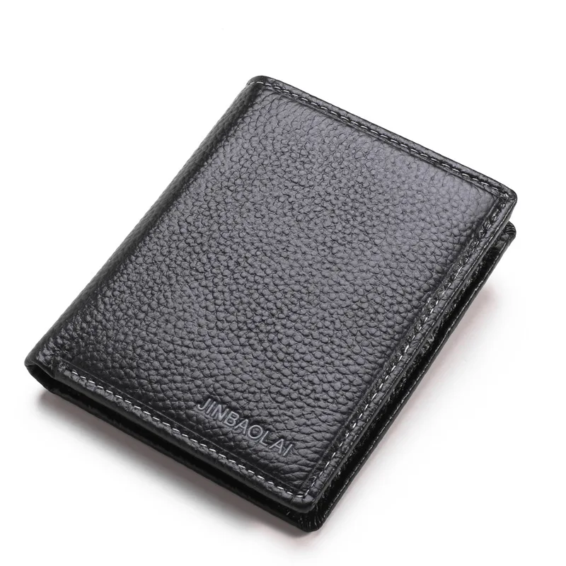 

Full-grain Leather Business PURE Color Leather Wallet Men