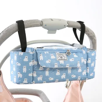 

Durable Baby Stroller Bag Diapers Mum Bag Carriage hanging Basket Storage Organizer Travel Feeding Bottle Stroller Accessories