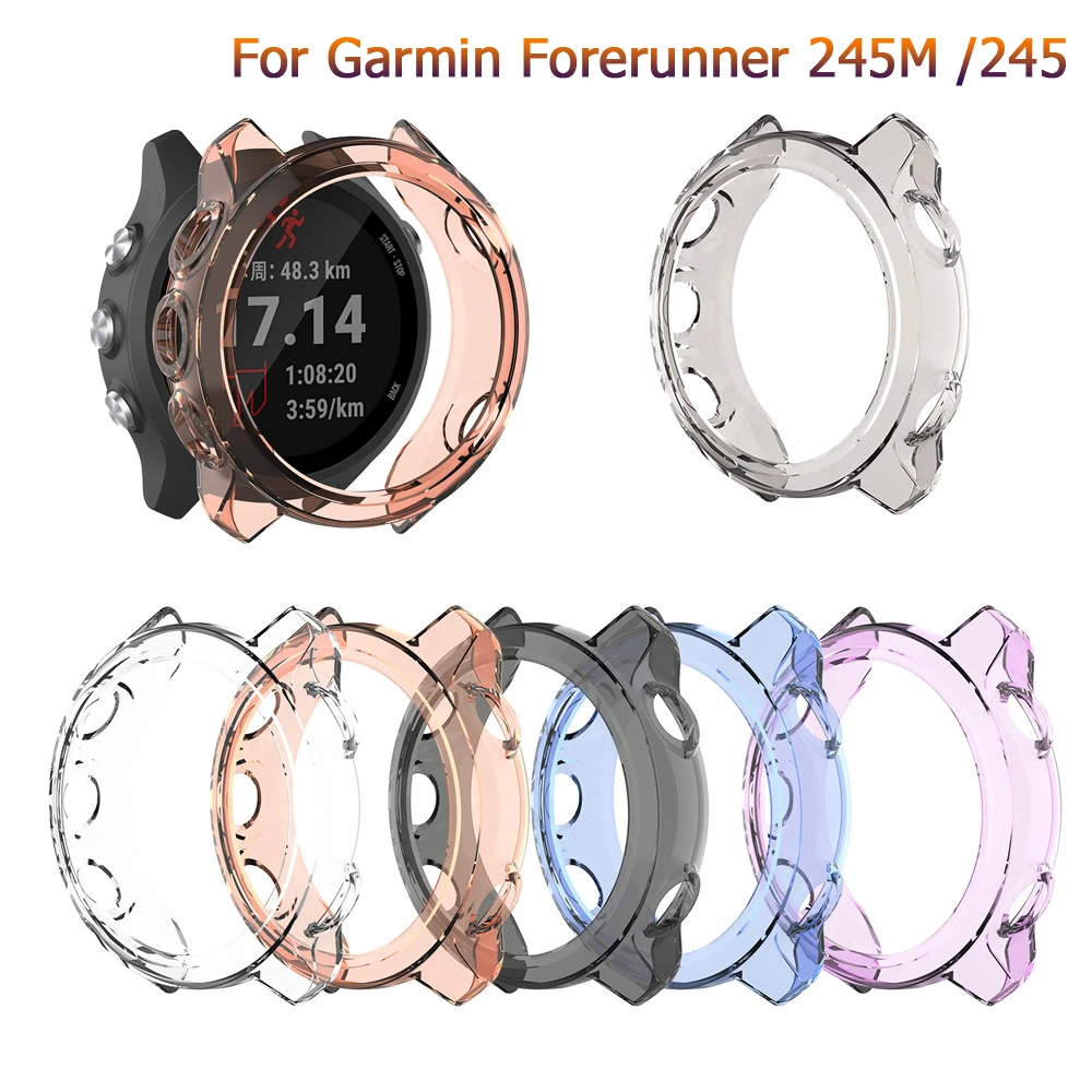 

New classic Soft TPU Watch Case Bracelet Protective Watch Cover Hard Shockproof Screen Protector For Garmin Forerunner 245M /245