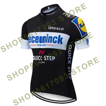 

2020 BLACK QUICKSTEP Cycling Clothing Bike jersey Quick Dry Mens Bicycle shirts short sleeves pro Cycling Jerseys bike Maillot