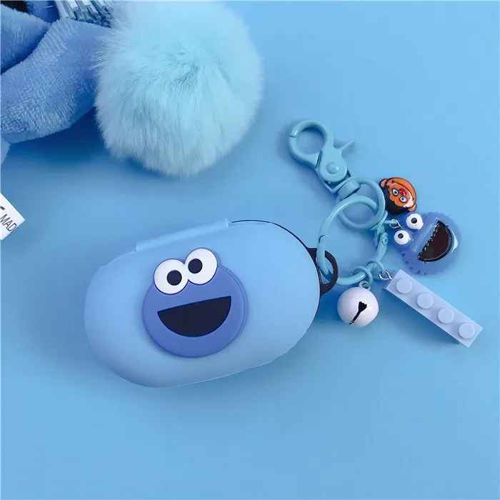 Милый мультяшный силиконовый чехол для samsung Galaxy Buds, bluetooth-гарнитура, чехол для зарядки, беспроводные наушники, противоударный чехол - Цвет: D