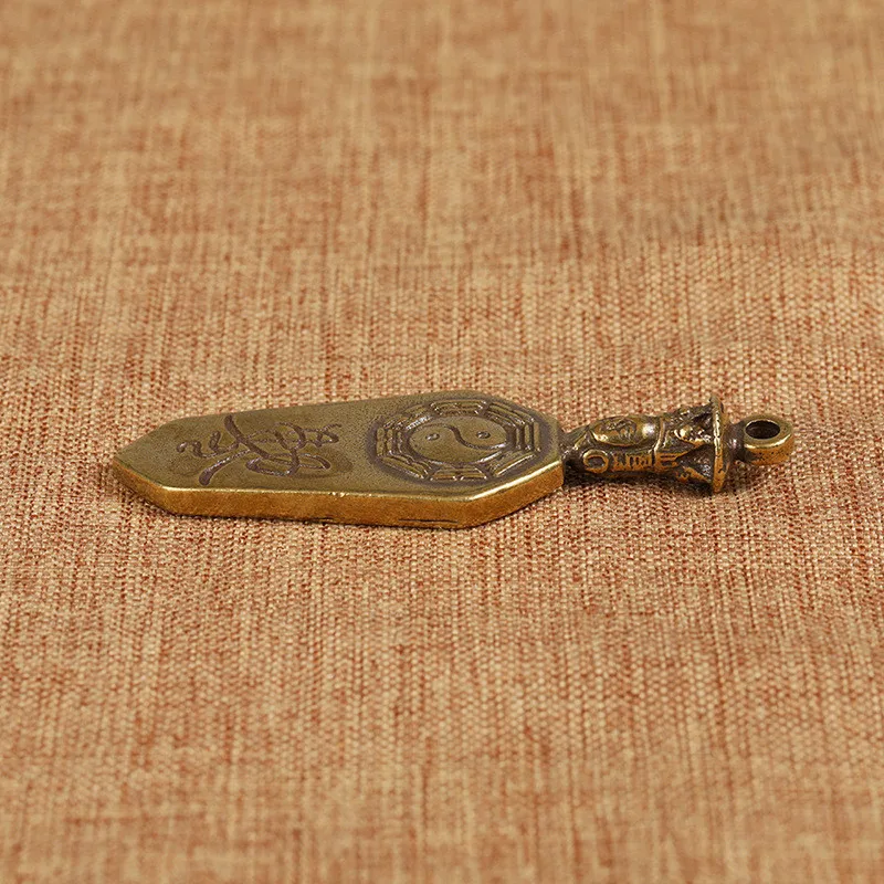 brass amulet keychain pendant (9)