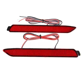 

Auto Brake Light 2Pcs Red LED Rear Bumper Reflector Lamp Bulbs Lens Parts