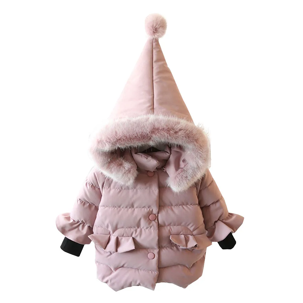 Осенне-зимняя куртка для маленьких девочек; осенне-зимнее пальто с капюшоном; плащ; куртка; плотная теплая одежда; верхняя одежда