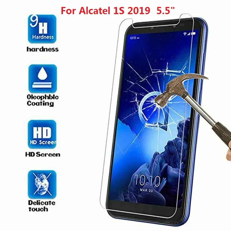 

For Alcatel 1S 2019 1 S 5024D 5024Y 5024K 5024 D Y 5.5" Screen Protector Toughened Tempered Glass For Alcatel 1S 2019 Phone Film