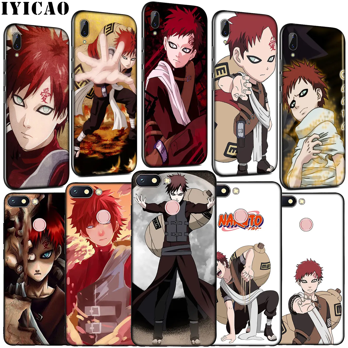 

IYICAO Anime NARUTO Gaara Soft Silicone Phone Case for Xiaomi Redmi K20 S2 GO 6A 5A 5 Plus 4A 4X Note 8 7 6 Pro Cover