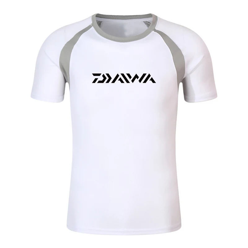Дышащая одежда для рыбалки Daiwa, короткий рукав, v-образный вырез, защита от ультрафиолета, Мужская одежда для рыбалки на открытом воздухе, высокое качество, одежда для рыбалки Daiwa - Цвет: A
