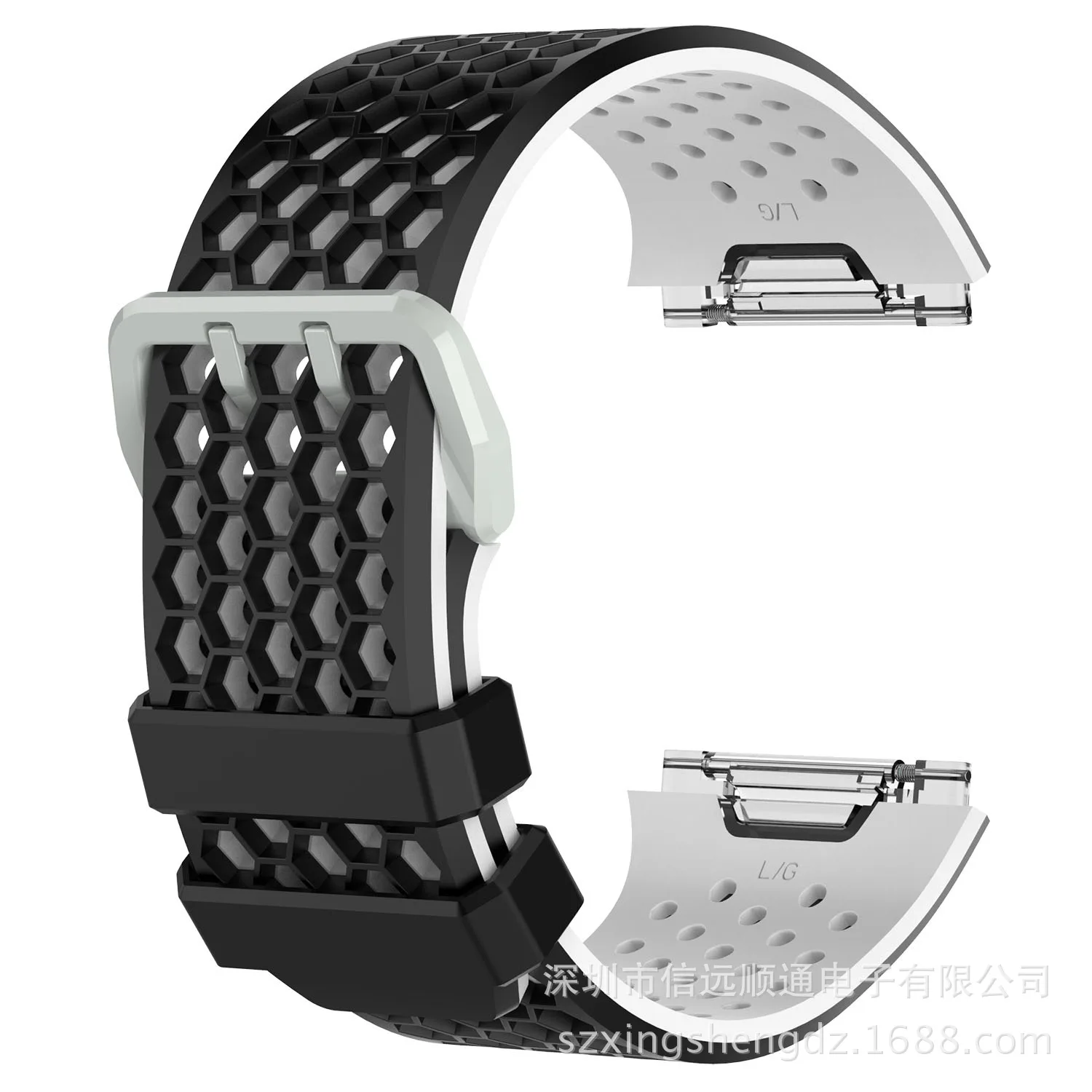Высококачественный силиконовый ремешок для часов для Fitbit Ionic двухцветный сотовый дышащий браслет Спортивный Повседневный ремешок