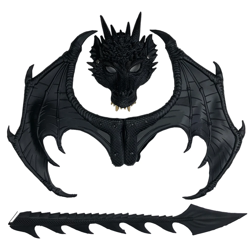 

Dragon Mask Cosplay Wing and Tail Costume Game of Thrones Purim Halloween Carnival Kids Costume Decoration Costumes Props