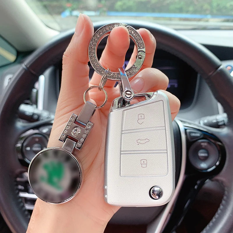 Car Key Cover Case Shell Keychain Holder for Volkswagen VW Jetta Golf 7 MK7 Seat Ibiza Leon FR2 Altea Aztec Polo Passat Tiguan | Автомобили