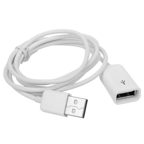1M-3ft 1 м USB 2,0 мужчина к женскому удлинительному кабелю удлинитель шнура для ПК ноутбука Белый