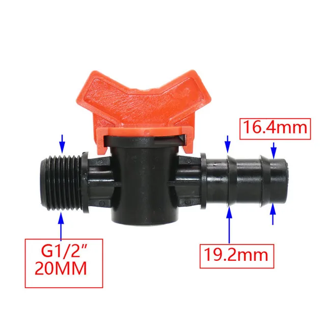 8 Mm/10 Mm/12 Mm/14 Mm/16 Mm/19 Mm Pe Tömlőkert Csap 1/2 3/4 Szál Öntözőszelep Használjon Kerti Tömlő Űrtartalmú Hordót - Image 6