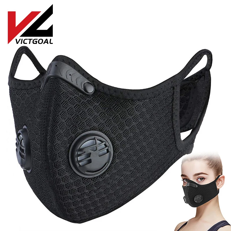 Лицевая маска VICTGOAL PM2.5, маска для езды на велосипеде, пылезащитный респиратор, спортивный уличный респиратор против загрязнения, маски для езды на велосипеде с фильтром из активного угля|Маска для велоспорта| | АлиЭкспресс