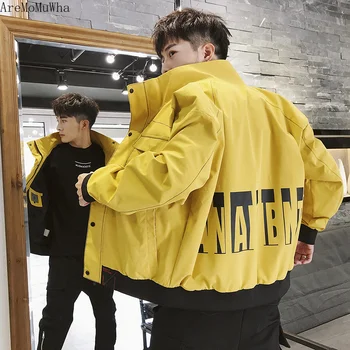 

AreMoMuWha Men's Tooling New Clothes Casual Shirt I Jacket Autumn and Winter 2019 Popular Jacket Male Windbreaker Jacket QX750